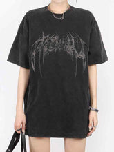 Wing Print Oversized Short Sleeve Tee